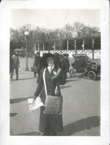 Petra Fandrem Howard as a suffragette