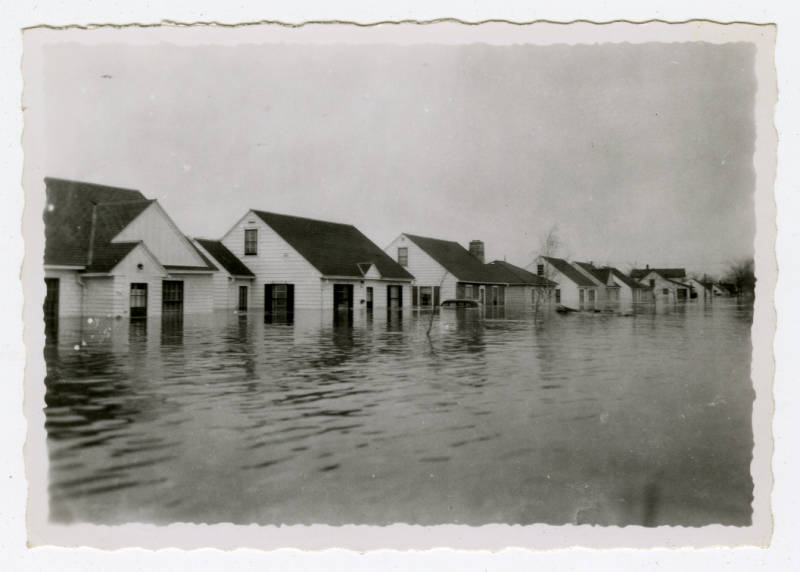 Flood Damage in 1951 in North Mankato, Minnesota