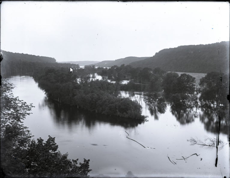 Flooding on the Saint Croix River, near Stillwater, Minnesota