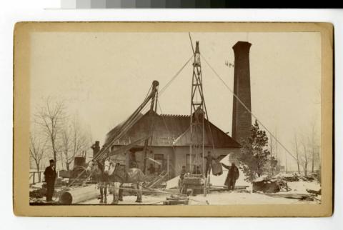 Drilling a well, Worthington, Minnesota
