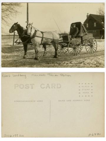 Portrait of Robert Lundberg, "The Watkins Man," Mankato, Minnesota