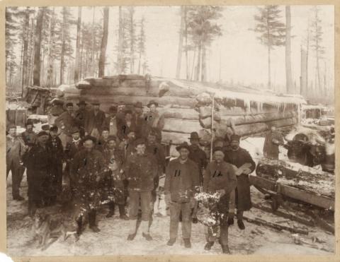 Logging Camp near White Earth Reservation, Becker County, Minnesota