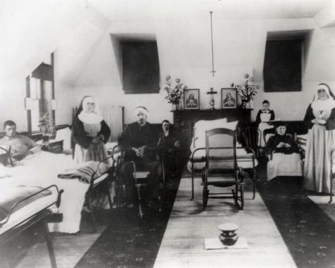 St. Mary's Ward with nurses and patients