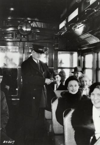 Streetcar conductor S. W. Spencer, Minneapolis, Minnesota
