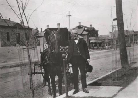 Dr. W. W. Mayo with horse and carriage