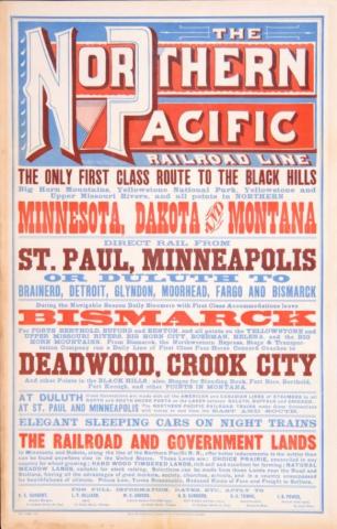 The Northern Pacific Railroad Line broadside