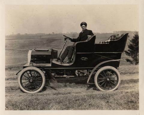 Side view of Car No. 3 built by Lincoln Fey in Northfield, c. 1903