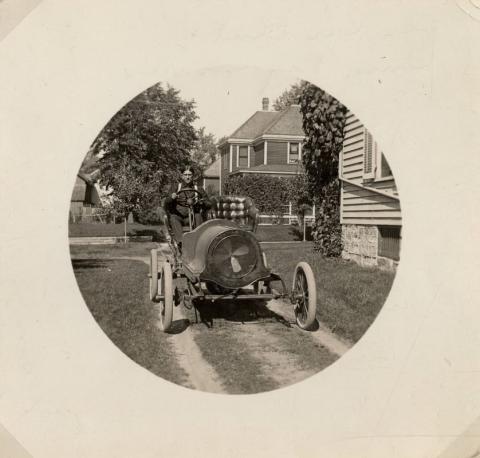 Lincoln Fey in Car No. 4, Northfield, c. 1906