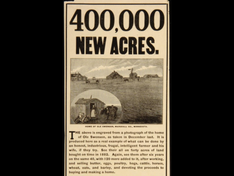 400,000 New Acres advertisement