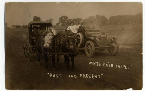 1912 Fair "Past and Present" postcard
