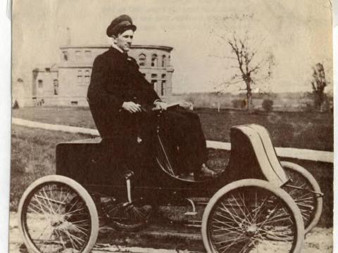 Lincoln Fey driving Car No. 2