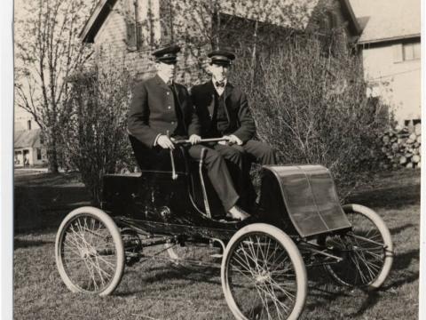 Lincoln and Frank Fey in Car No. 2