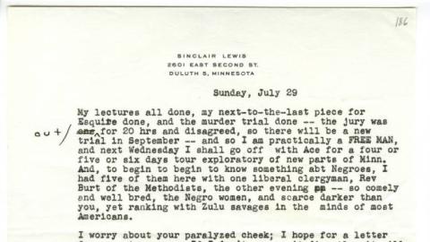 Letter written July 29, 1945