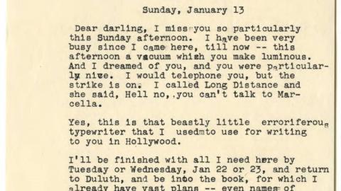 Letter written January 13, 1946