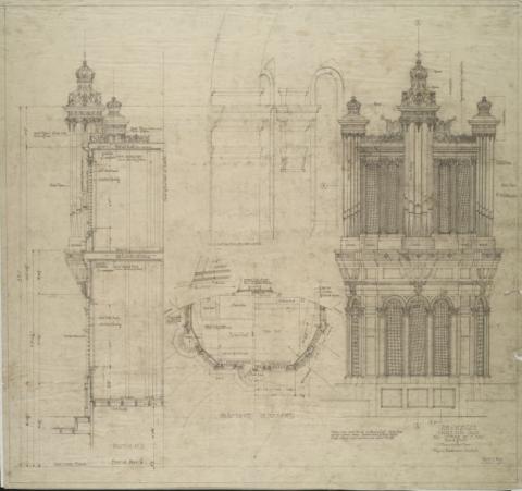 Building sketch of piano organ