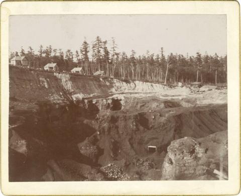 Iron mine pit in Eveleth, Minnesota