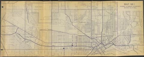 Map of proposed northern route of I-94