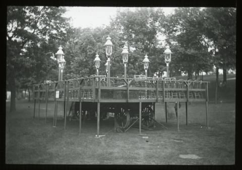 Band wagon erected in a city park