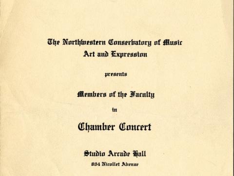 Northwestern Conservatory of Music program