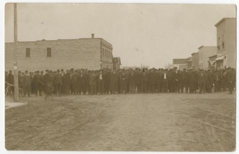 Miner's strike, Main Street, Crosby, Minnesota