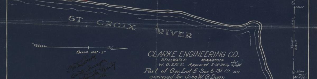 Marine on St. Croix: Part of Gov. Lot 5 Sec. 6-31-19 as surveyed for John W.G. Dunn March 1934