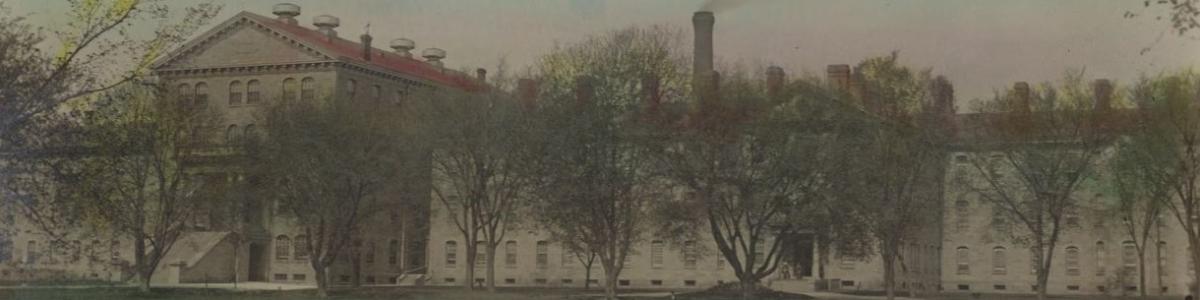 Center building and North Flats at the St. Peter State Hospital, St. Peter, Minnesota
