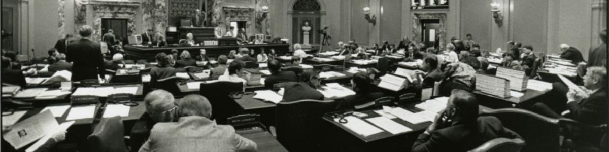 Minnesota Senate during a floor session, St. Paul, Minnesota