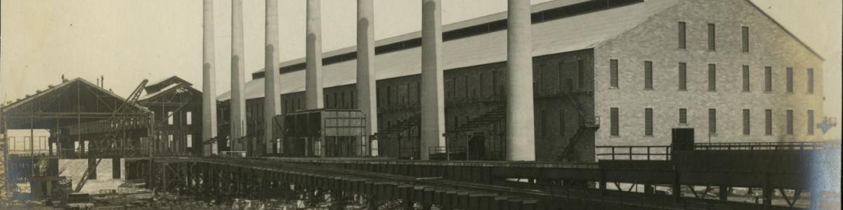 Main open hearth furnace building at Minnesota Steel Company, Duluth, Minnesota
