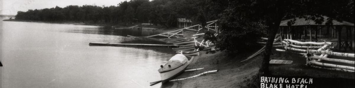 Bathing Beach, Hotel Blake, at Three Havens, Alexandria, Minnesota