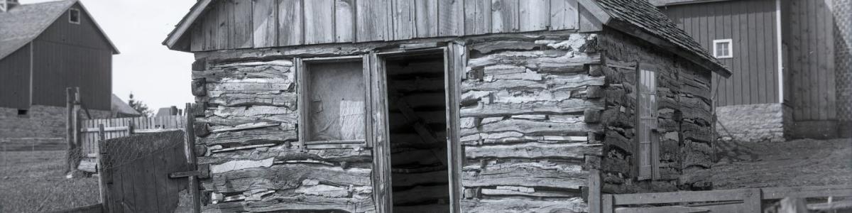 Log cabin on the Peter Abrahamson Farm, Holt Township, Minnesota