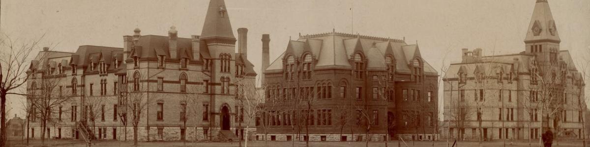 Campus from northeast, Hamline University, St. Paul, Minnesota