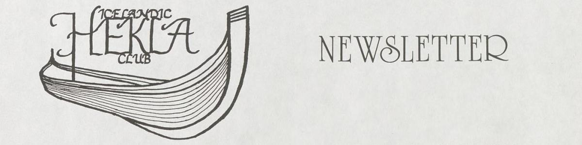 Hekla member newsletter, Spring 1986, Icelandic Hekla Club, Minneapolis, Minnesota