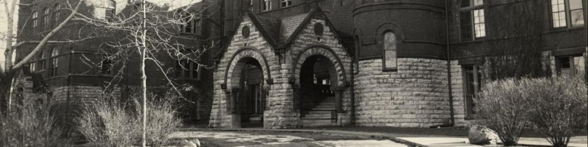 Old Main front entrance, Macalester College, St. Paul, Minnesota